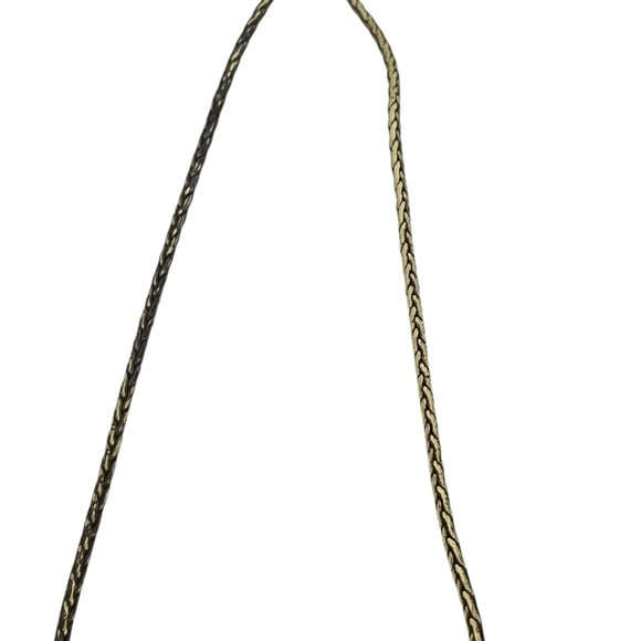 LUCKY BRAND CREAM ENAMEL & GOLD PADDLE FAN BIB STATEMENT LARIAT NECKLACE - Picture 9 of 11